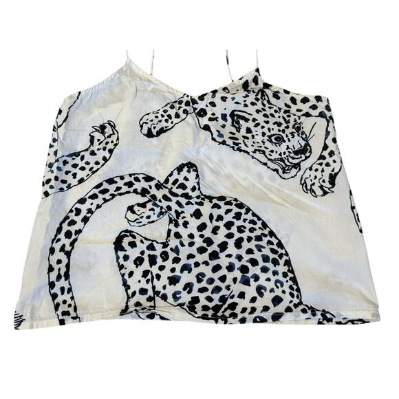 DESMOND & DEMPSEY The Jag Cream Cami Tank Top V Neck Organic Cotton Size XS - Picture 3 of 6